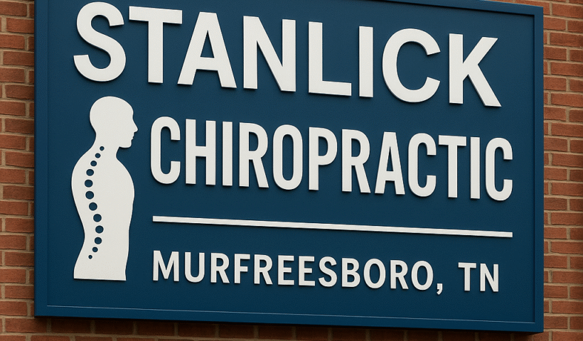 Stanlick Chiropractic clinic sign in Murfreesboro TN