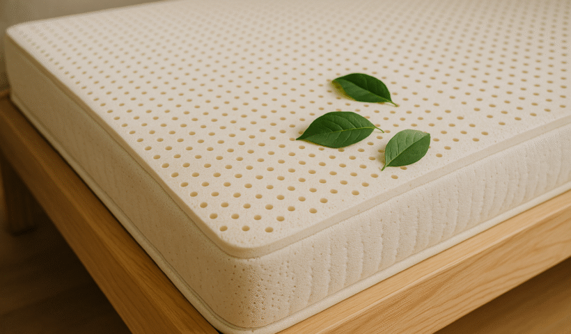Natural latex mattress with hybrid latex design displayed in a showroom — premium pressure-relief and cooling support available at Mattress Gallery Direct in Murfreesboro, Franklin, and Smyrna TN.
