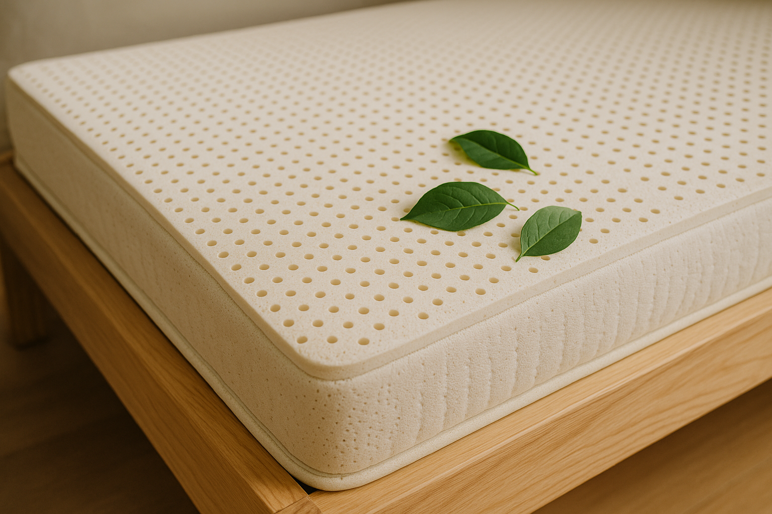 Natural latex mattress with hybrid latex design displayed in a showroom — premium pressure-relief and cooling support available at Mattress Gallery Direct in Murfreesboro, Franklin, and Smyrna TN.