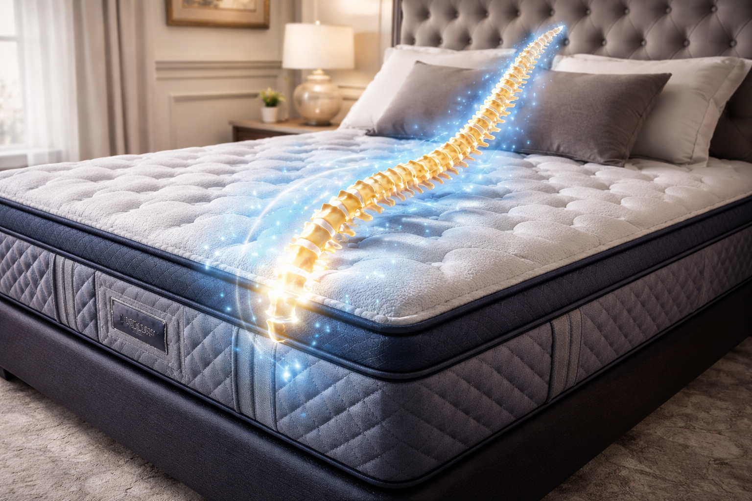 Luxury chiropractor-approved mattress with spinal alignment support for back pain at Mattress Gallery Direct in Murfreesboro TN