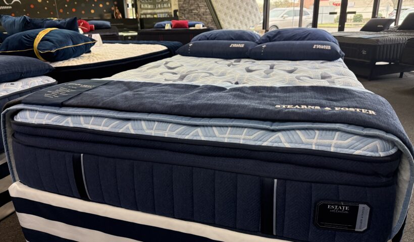 Stearns & Foster Estate Collection luxury mattress showroom display at Mattress Gallery Direct in Murfreesboro Franklin and Smyrna TN